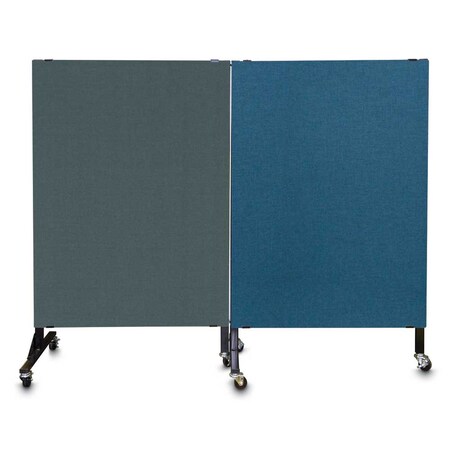 United Visual Products Enclosed Corkboard, 1 Door, 72"x48", 4" Fra UV3426-WHITE-AMETHY